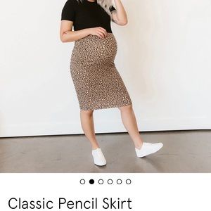 Animal print maternity skirt. Very comfortable. Made by Storq